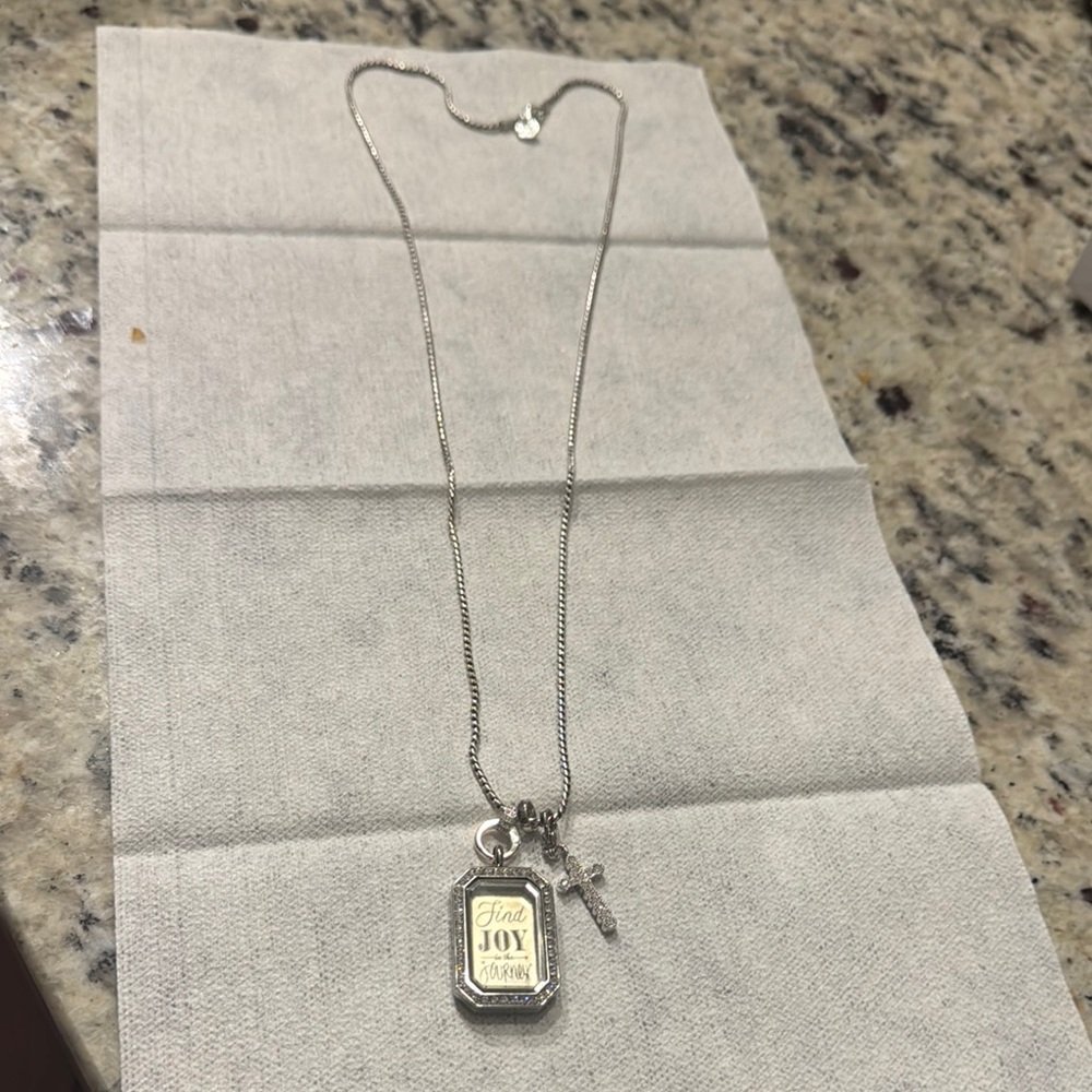 Silver Necklace with Joy Pendant